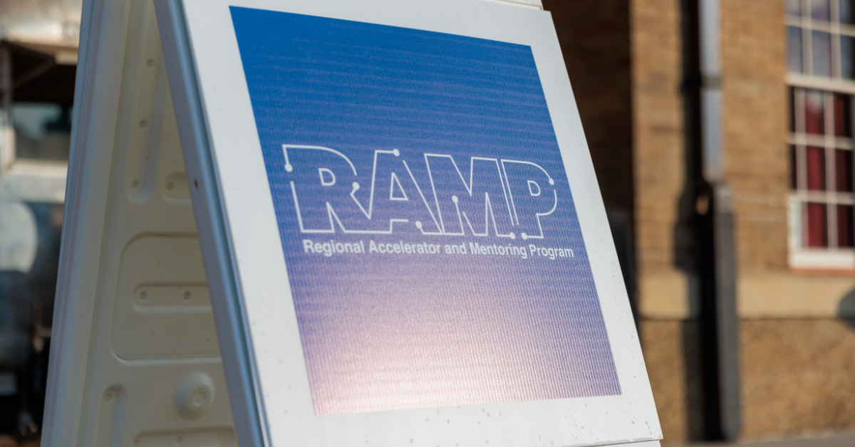 RAMP logo on a sign